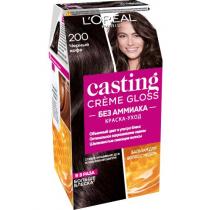 Стійка фарба для волосся без аміаку 200 чорна кава Casting Crème Gloss L'Oreal, 180 мл