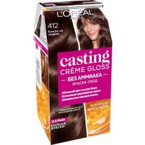 Стійка фарба для волосся без аміаку 412 какао з льодом Casting Crème Gloss L'Oreal, 180 мл