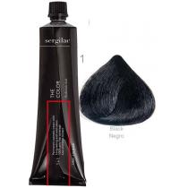 Фарба для волосся 1 Натуральний чорний Sergilac Color Cream, 120 мл