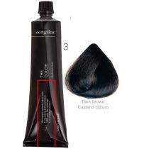 Фарба для волосся 3 Темний каштановий натуральний Sergilac Color Cream, 120 мл
