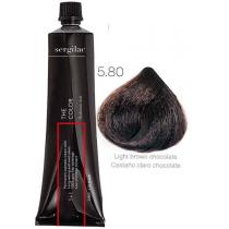 Фарба для волосся 5,80 Світлий каштановий шоколаний коричневий Sergilac Color Cream, 120 мл