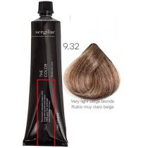 Фарба для волосся 9.32 Дуже світлий блондин бежевий Sergilac Color Cream, 120 мл