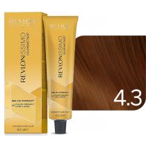 Стійка фарба для волосся 4.3 Середньо золотистий коричневий Revlonissimo Colorsmetique Color Goldens Revlon, 60 мл