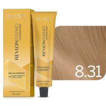 Стійка фарба для волосся 8.31 Золотистий попелястий світло русий Revlonissimo Colorsmetique Color Goldens Revlon, 60 мл