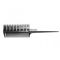 Гребінець-страйпер карбон для фарбування волосся з насадкою з широкими зубчиками 119184 Vilins