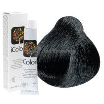 Крем-фарба для волосся 1 Чорний Icolori KayPro,100 мл