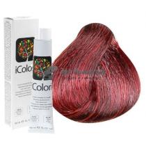Крем-фарба для волосся 5.66 Інтенсивно-червоний світло-коричневий Icolori KayPro,100 мл