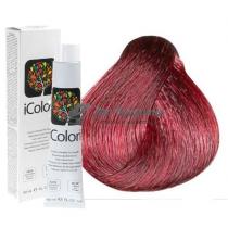 Крем-фарба для волосся 6.666 Огненно-червоний темний блондин Icolori KayPro,100 мл