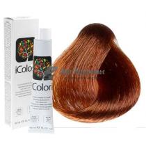 Крем-фарба для волосся 7.444 Насичений мідний блондин Icolori KayPro,100 мл