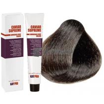 Крем-фарба для волосся стійка безаміачна 5.1 Світло-коричневий попелястий Caviar Supreme KayPro, 100 мл