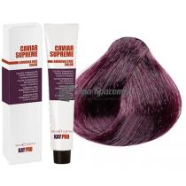 Крем-фарба для волосся стійка безаміачна 5.2 Світло-коричневий фіолетовий Caviar Supreme KayPro, 100 мл