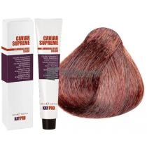 Крем-фарба для волосся стійка безаміачна 6.46 Темно-коричневий мідний червоний Caviar Supreme KayPro, 100 мл