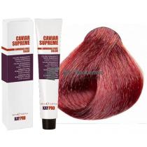 Крем-фарба для волосся стійка безаміачна 6.66 Темний інтенсивний червоно-русявий Caviar Supreme KayPro, 100 мл