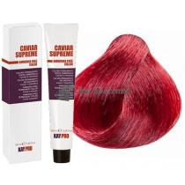 Крем-фарба для волосся стійка безаміачна 7.66 Середній інтенсивний червоно-русявий Caviar Supreme KayPro, 100 мл