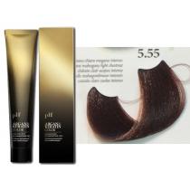Фарба для волосся з Арганом і кератином 5.55 темний світлий коричневий махагон pH laboratories pH Argan & Keratin, 100 мл